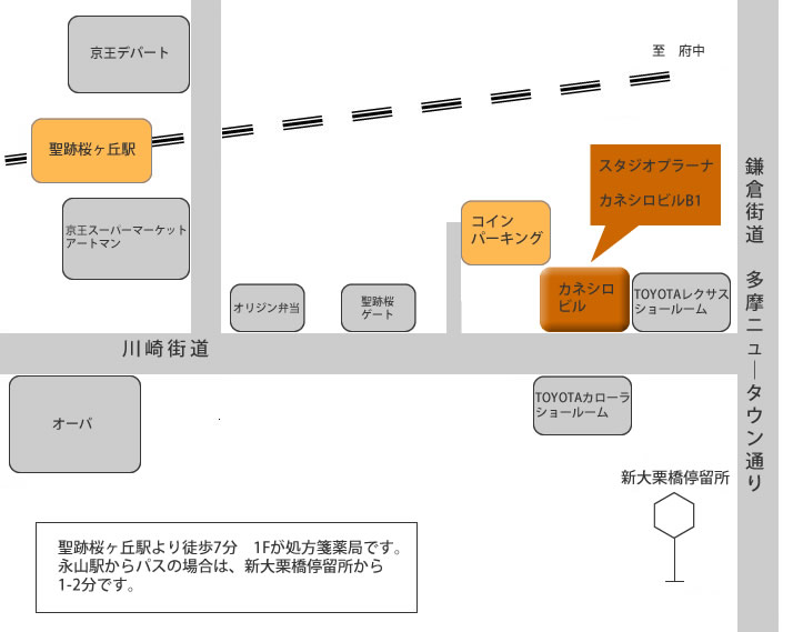 スタジオプラーナMAP