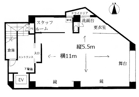 レンタルスタジオ見取り図